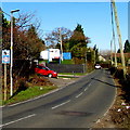 Combined speed limit and speed camera sign,  Penyturnpike Road near Dinas Powys