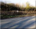 Visibility mirror alongside Penyturnpike Road north of Dinas Powys