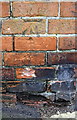 Benchmark on Harrowby Lane wall at Belton Lane junction