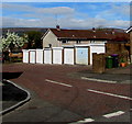 Row of eight lockup garages, Liswerry Close, Llanyravon, Cwmbran