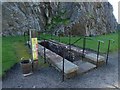 NS3974 : Dumbarton Castle: steps to the well-house by Lairich Rig