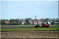 Tractor in fields off New Cut Lane, Halsall 