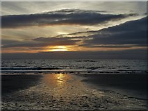 SH2987 : Porth Trwyn beach at sunset by Neil Theasby