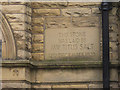 Almshouses, Victoria Road, Saltaire - datestone