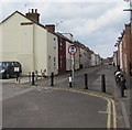 Metal posts across the southeast end of Union Street, Bridgwater