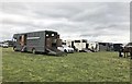 SK1427 : Lorry park at Eland Lodge Horse Trials by Jonathan Hutchins