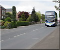 Stagecoach double-decker bus descends Highfield Road, Lydney