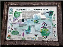 TQ7818 : Sign at entrance to Red Barn Field Nature Park by Patrick Roper