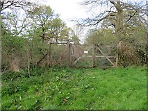 SU5952 : Gated access - Wootton Copse by Mr Ignavy