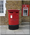 Double aperture Elizabeth II postbox outside Hendon Post Office