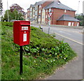 Queen Elizabeth II postbox on a Rogerstone corner, Newport