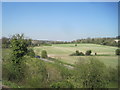 View from a Southampton-Salisbury train - Fields near Petersfinger