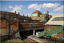 TQ1991 : Edgware Underground station: north ends of platforms 2 & 3 by Christopher Hilton