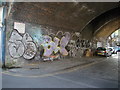 View of street art under the railway bridge on West Street #2