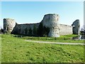 TQ6404 : Pevensey Castle - Looking south-eastwards by Rob Farrow
