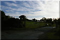 Entrance to track leading to Parc-y-Marriage, evening light