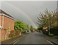 Rainbow over Cobbett Road in Thorpe Astley