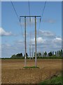 SP2146 : Electricity poles by Philip Halling