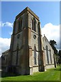 The tower of Newbold-on-Stour church