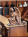 TQ0680 : St Matthew, Yiewsley - Stall angel by John Salmon
