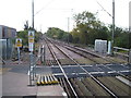 Pedestrian level crossing, Kirby Cross railway station