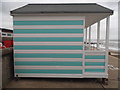 Stripy beach hut in Southwold