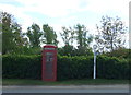 Telephone box and direction sign, Thorington Street