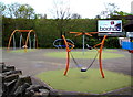 Orange and green part of Weston Square playground, Barry