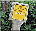 High pressure gas pipeline marker, Rocks Hill