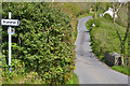 The Brynafan road leaving Llanafan