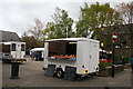 Barnoldswick: Market, with fish barrow