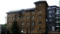 View of an old warehouse building at Town Quay Wharf from Town Quay