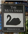 The Mute Swan name sign, East Molesey