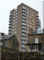 Tower block and terraces in Sowerby Bridge