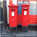 Pair of Elizabeth II postboxes outside Wivenhoe Stores and Post Office