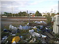 Rubbish dumped by the Midland railway line