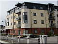 Riverside flats opposite Newport City Footbridge