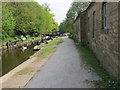 Rochdale Canal, Tow Path and Lock near Mayroyd Mill