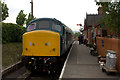 Chinnor station. Visiting class 45 diesel locomotive