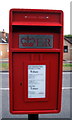 Close up, Elizabeth II postbox on Gorse Lane, Clacton-on-Sea