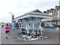 Repainting the shelter on Weymouth Esplanade