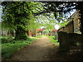 Entering the churchyard, Maidford