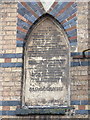 Memorial plaque on the Wesleyan Infants School