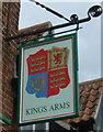 Sign for the Kings Arms public house, Watton