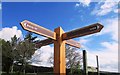 Signpost at crossroads, Lomond Hills