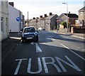 Mandatory left turn, Arthur Street, Barry