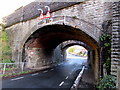 West side of Little Moors Hill arched railway bridges, Barry