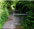 ST2694 : Three metal barriers across a Ty Canol path, Cwmbran by Jaggery