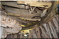 Guide wheels inside the cap at Lacey Green Mill