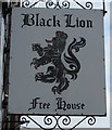 Black Lion name sign, Nantwich